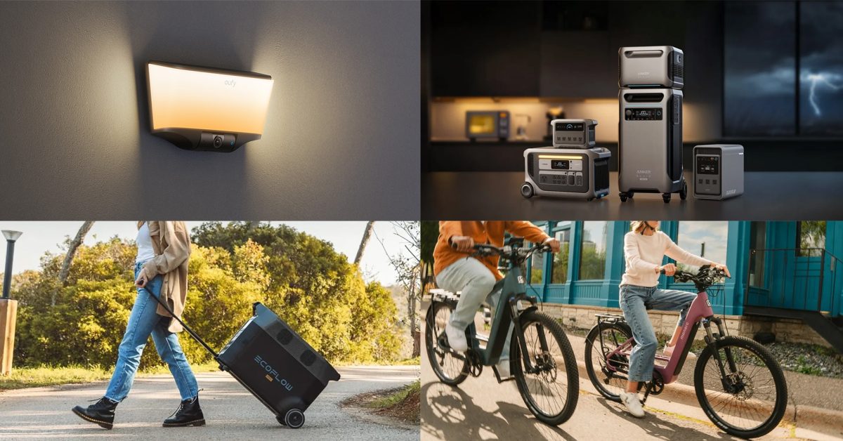 Anker solar HomeKit-ready Wall Light Cam S4 launch deal, Anker SOLIX extends power station sale, Monarc e-bike bundles, more