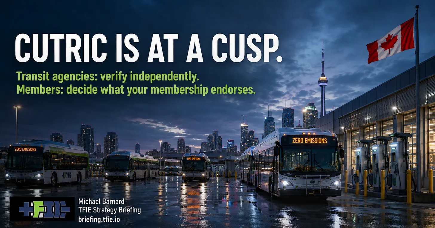 CUTRIC Has Lost The Right To Be Treated As A Neutral Transit Authority