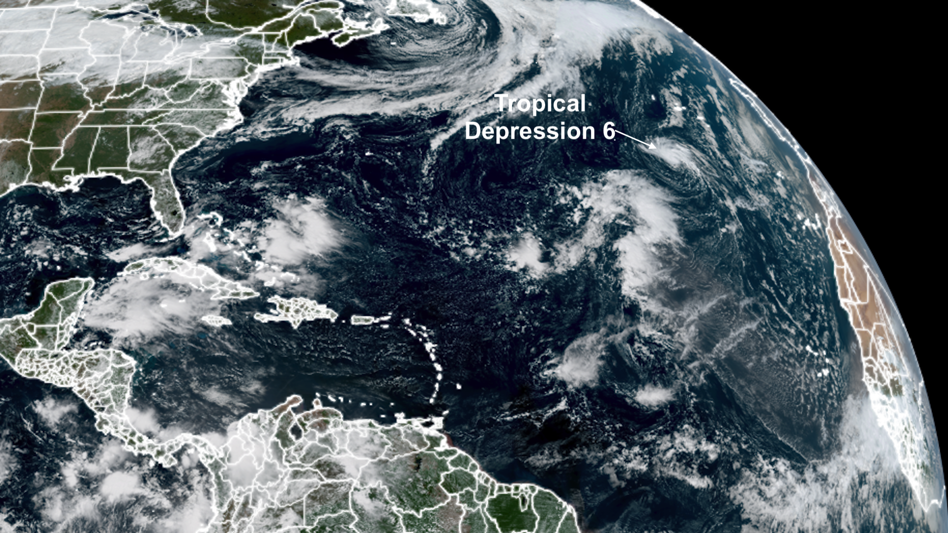 Atlantic remains hurricane-free as Tropical Depression Six forms near the Azores