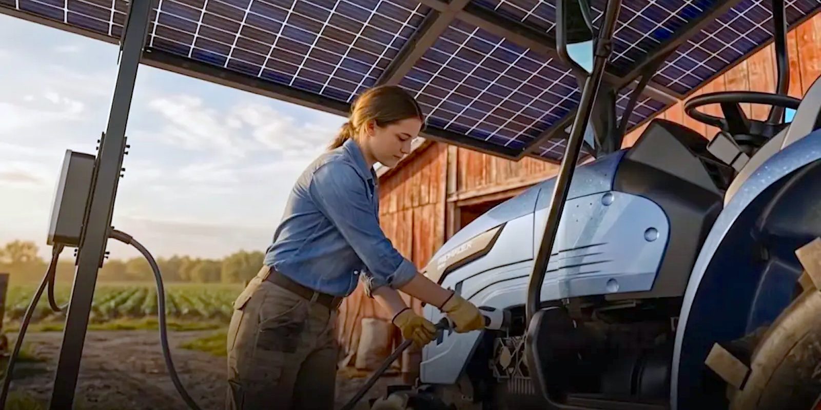GoSun built a practical electric tractor that charges itself with solar panels 