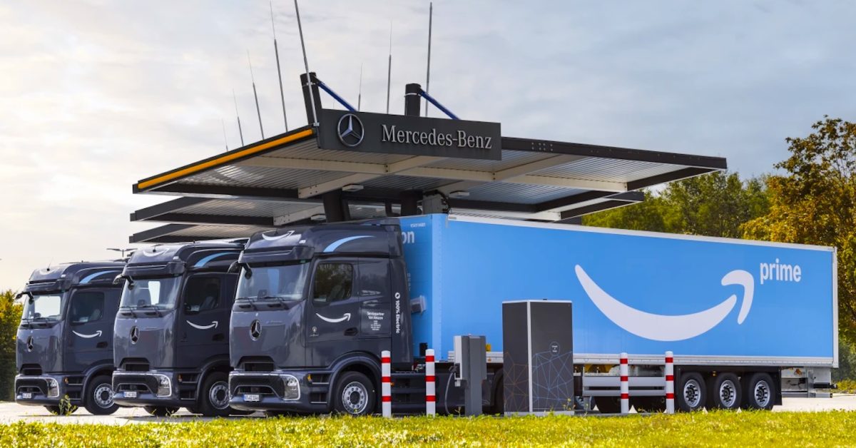 Amazon puts 50 Mercedes-Benz eActros electric semi trucks to work in Germany