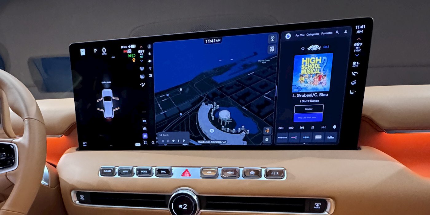 The Genesis GV90 transforms into a private luxury theater with a pop-up 24.6″ display